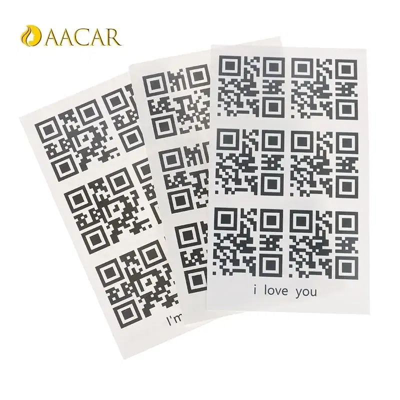 Color: monochrome - Temporary Tattoo Sticker for Men Women Creative Love QR Code Fake Tattoo for Lovers Adults Wrist Body Art Waterproof