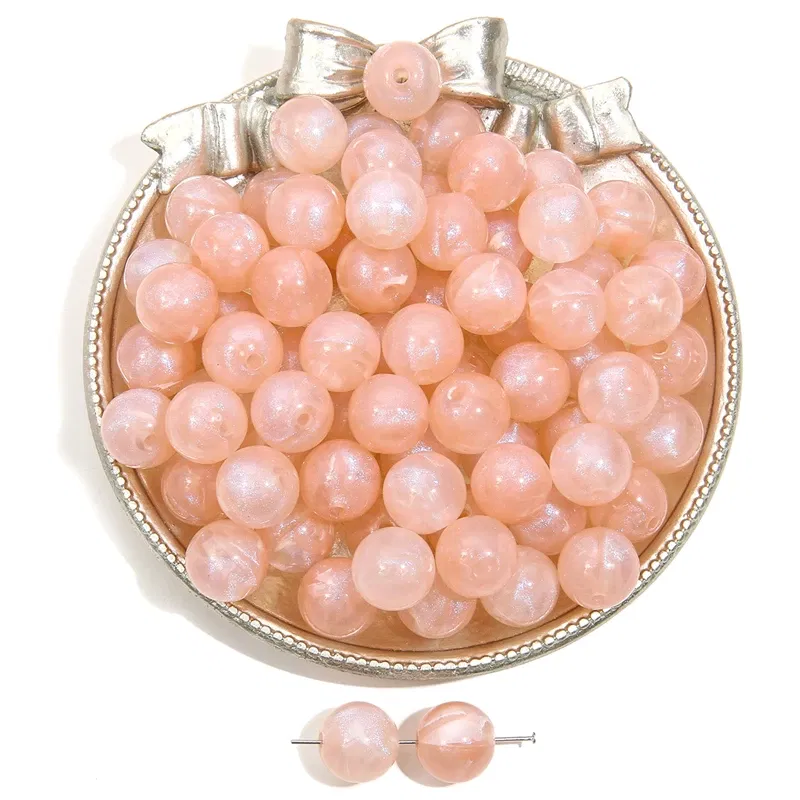 Color: Orange, Ships From: CN - 20/50pcs 8/12mm Acrylic Round Pearl Luster Beads for Earring Necklace Keychain DIY Jewelry Making