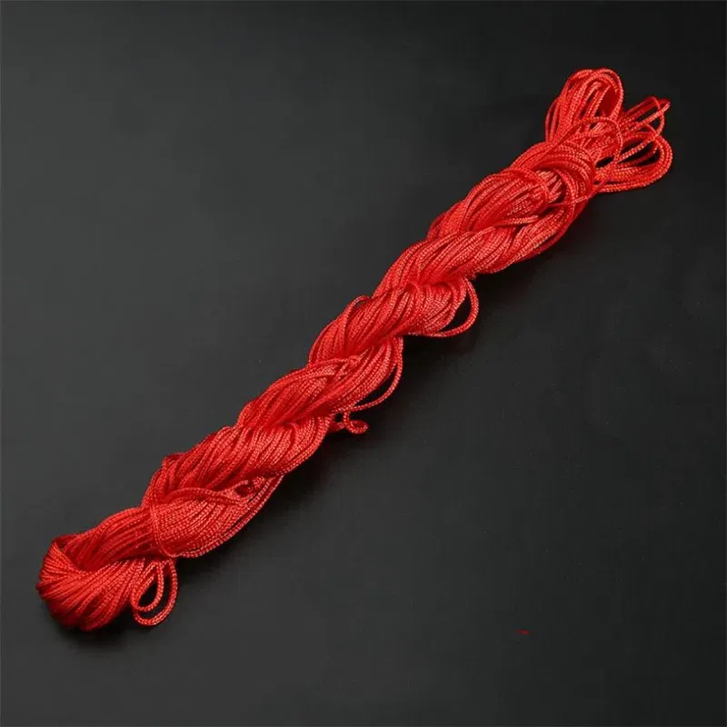 Color: Dark Grey - 24m Polyester Braided Jade Thread For DIY Handmade Necklace Bracelet Trinket Pendant Braided Accessories Jewelry Making Finding