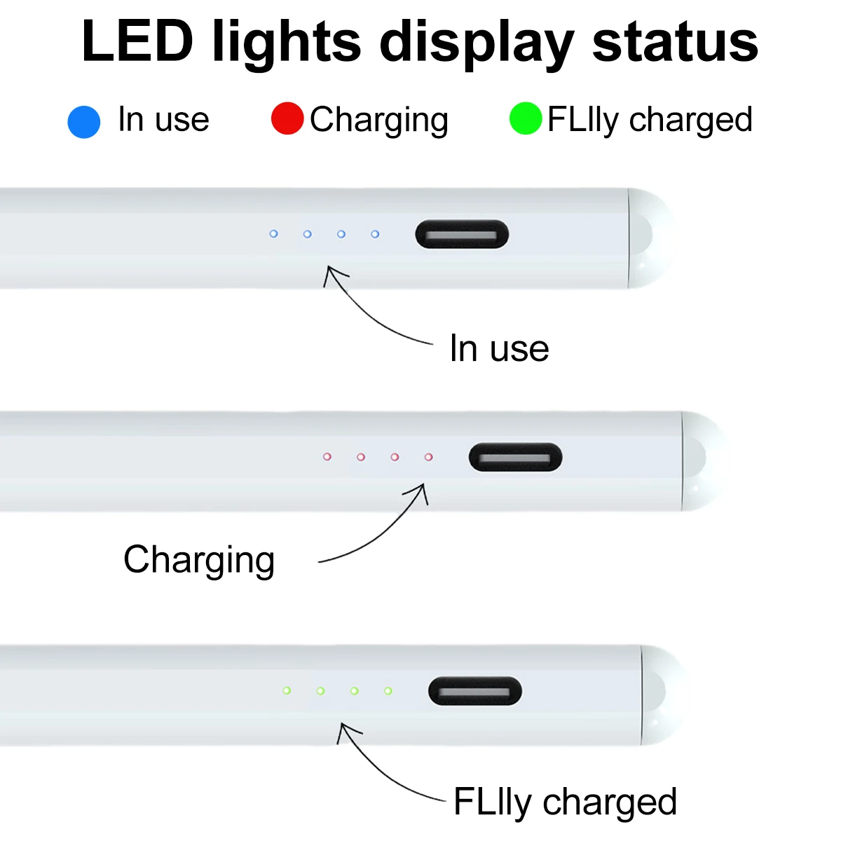 Stylus Pen for Ios Android Capacitive Screen Touch Pen for Ipad Apple Pencil for Huawei Xiaomi Tablet Pen With Power Display