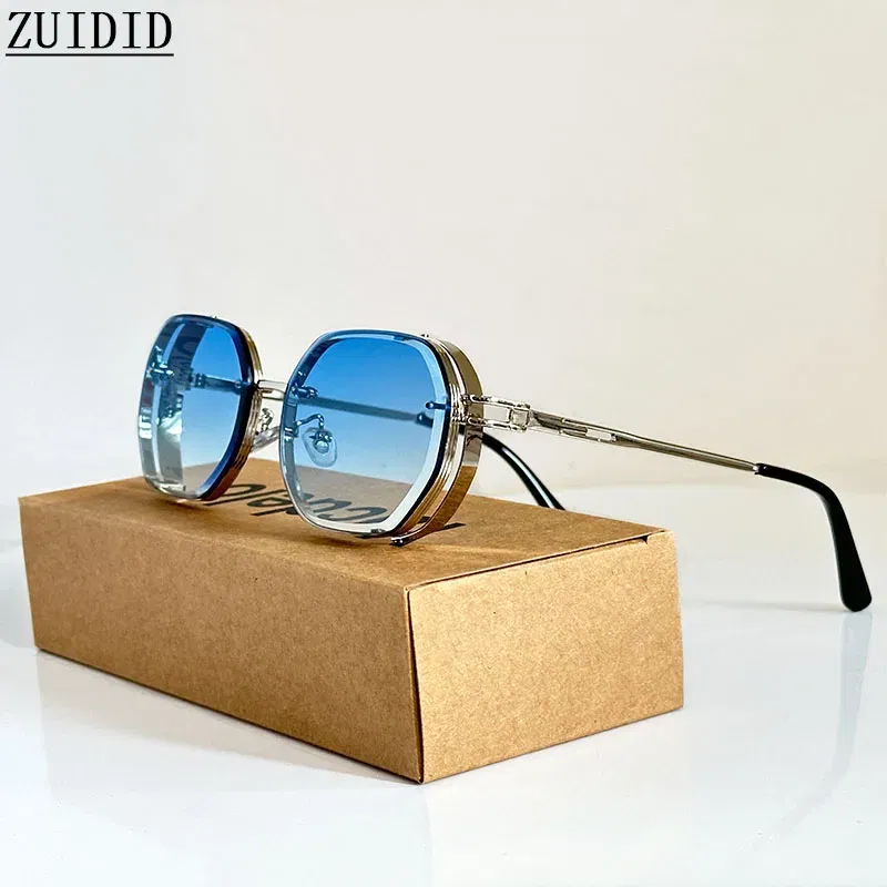 Lenses Color: WHITE, Ships From: CHINA, Frame Color: other - 2024 Steampunk Sunglasses For Men Fashionable Square Punk Fashion Glasses Designer Sunglasses Women Trendy Gafas De Sol Hombre