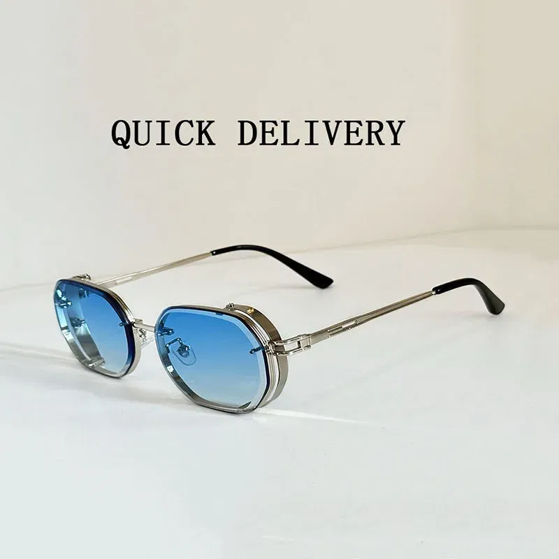 Lenses Color: WHITE, Ships From: CHINA, Frame Color: other - 2024 Steampunk Sunglasses For Men Fashionable Square Punk Fashion Glasses Designer Sunglasses Women Trendy Gafas De Sol Hombre