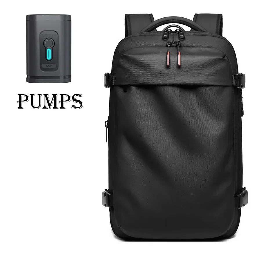 Color: GRAY - Men Travel Backpack vacuum compression Laptop Backpack 17 inch Extended Large Capacity school Backpack Hiking Business backpack
