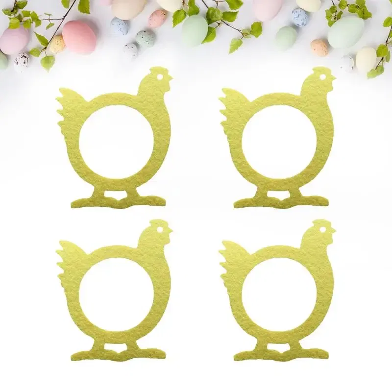 Ships From: CN, Color: Blue - Napkin Ring Holder 4pcs Rabbit Bunny Ring For Dinner Napkin Spring Party Ornaments For Gatherings Buffets Banquet Picnics