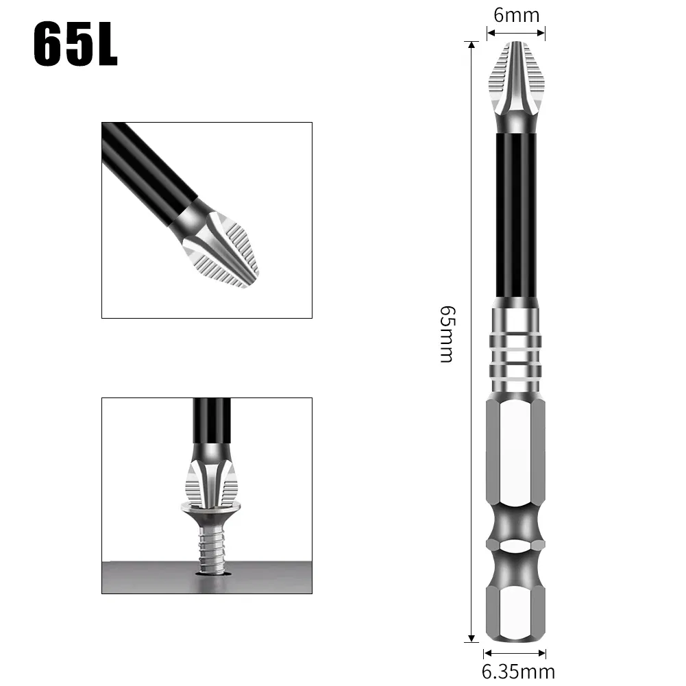 Color: Orange - K5 Non-slip High Hardness Bit S2 Strong Magnetic 5A Black Non-slip Cross Head Electric Drill Electric Screwdriver Bit