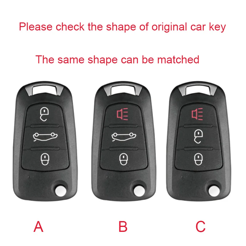 Color Name: GRAY - Alloy Car Key Case Cover For Great Wall Haval Hover Wingle 5 6 H3 H5 H6 H1 H3 C30 C50 M4 3Buttons Shell Bag Protector Keychain