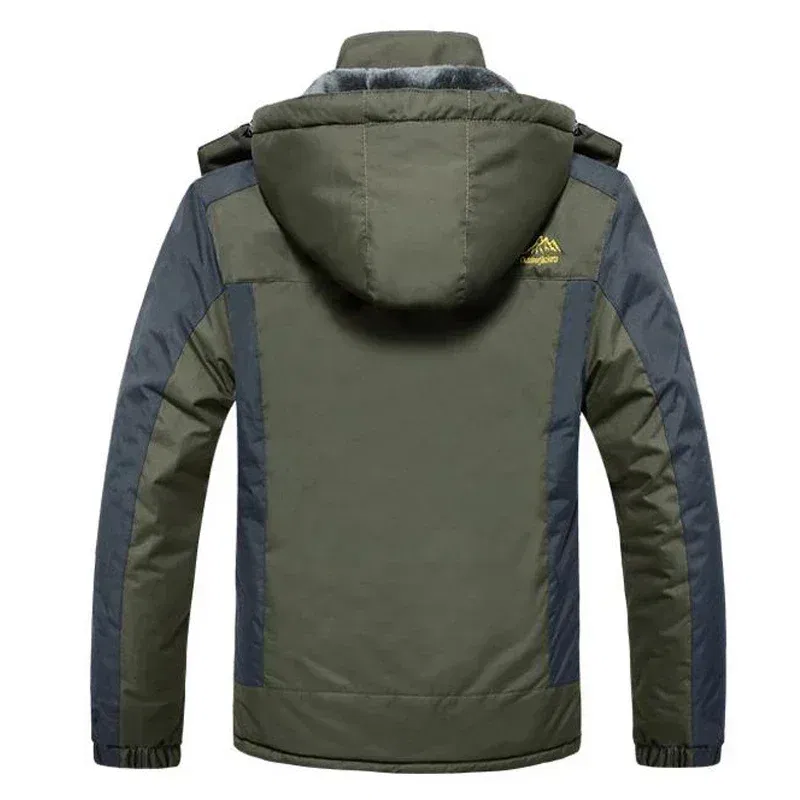 Color: Black, Size: 4XL - Winter Jacket Men Thick Fleece Waterproof Outwear unload Jackets Men's Windbreaker Army Parka Raincoat Coats Plus Size 8XL 9XL