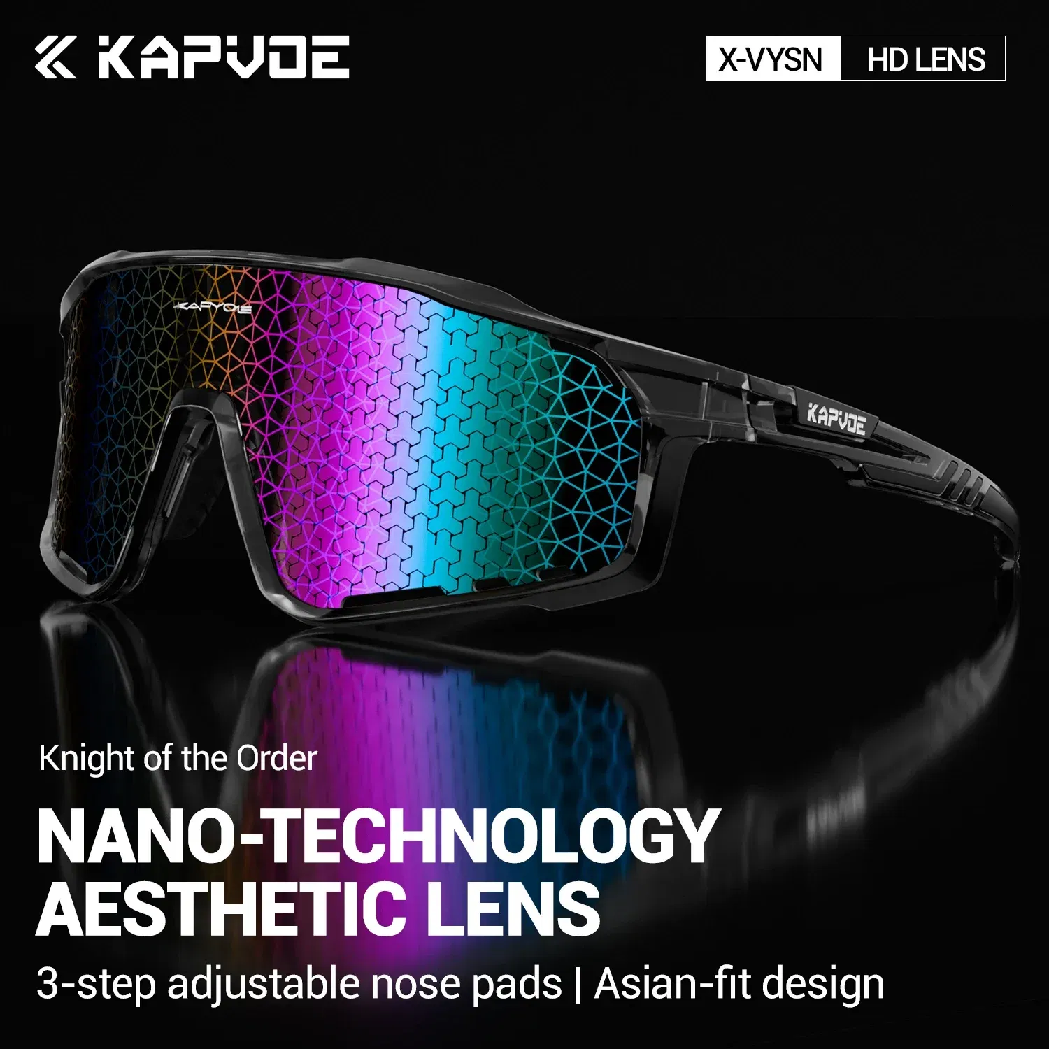Color Name: Pink - KAPVOE New Technology Nano Lenses Cycling Glasses Bike UV400 Eyewear Outdoor Sports Sunglasses Men Women Road Bicycle Goggles