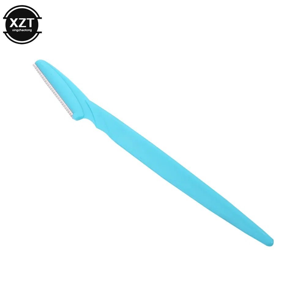 Color: Blue - 1Pcs Eyebrow Trimmer Eyebrow Razor Shaver Blade Eye Brow Shaper Face Razor Facial Hair Remover For Women Makeup Tools