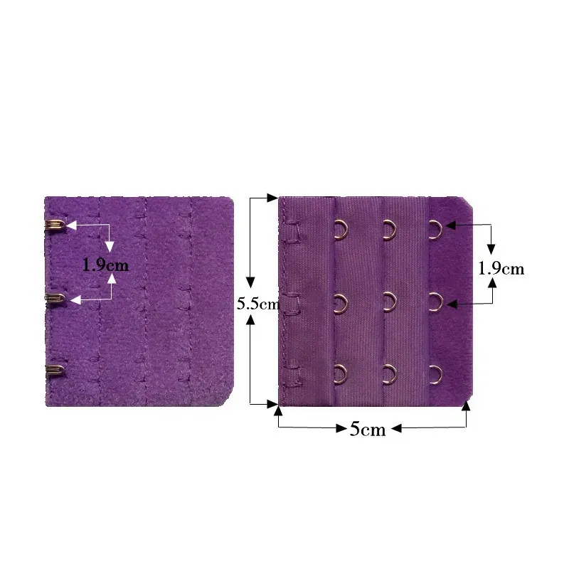 Color: Copper - 3Pcs 5cm Back Bra Extender Clip Extension 3 Row 3 Button Bra Strapless Extensions Women's Underwear Expander Bra Lengthen Hook