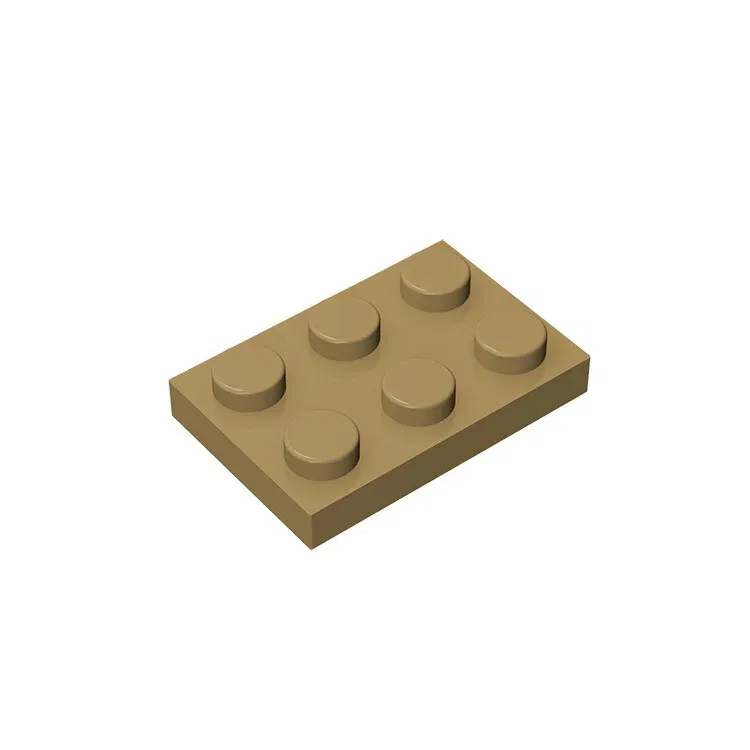 Color: Blue - Educational Assemblage GOBRICKS Plate 2 x 3 compatible with lego 3021 pieces of children's toys building block Particles Plate