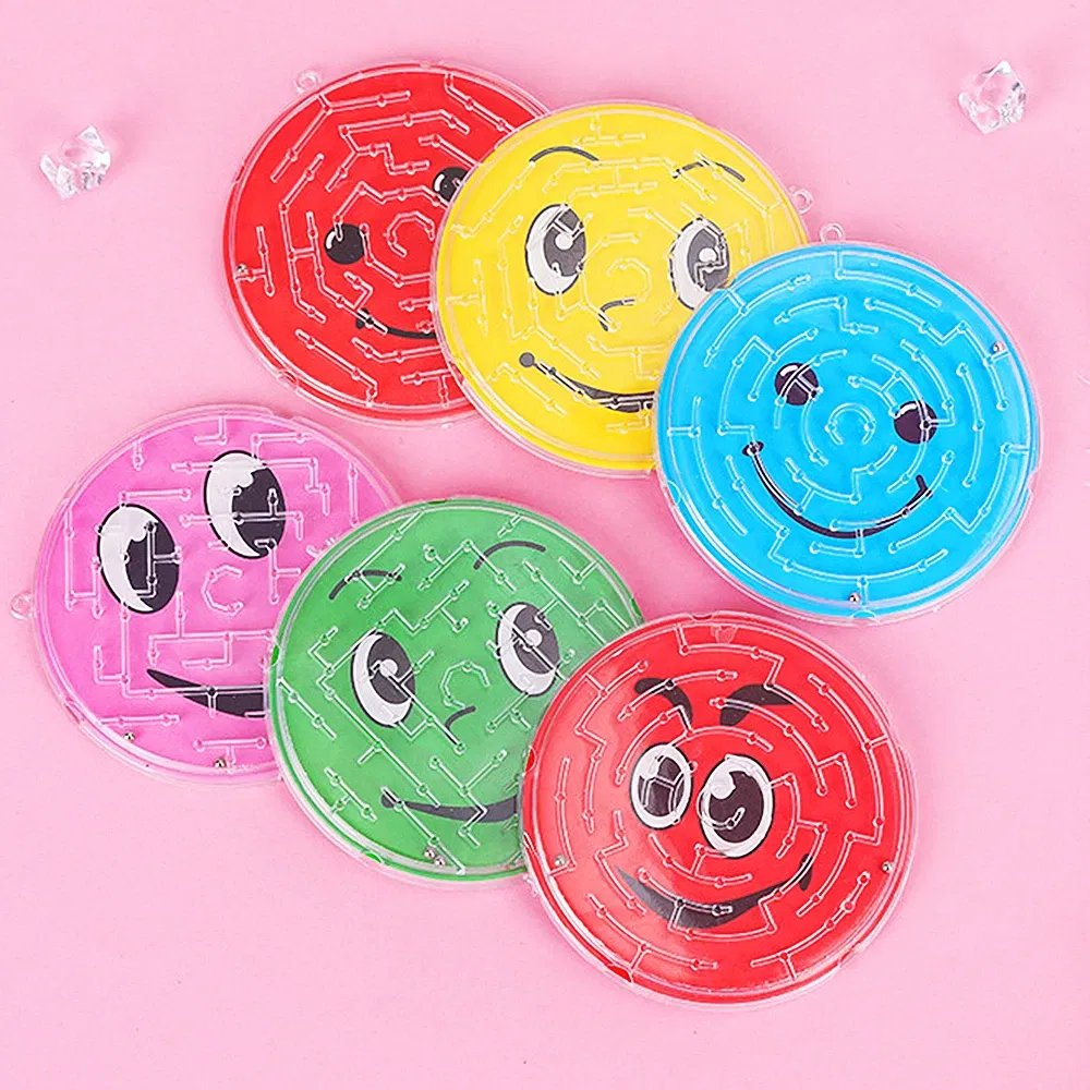Color: Fluorescence Yellow, Ships From: CHINA - 12/30Pcs Round Smiling Face Beads Maze Toy Boys And Girls Birthday Party Baby Gift Giving Gifts Pinata Filler Christmas Prizes