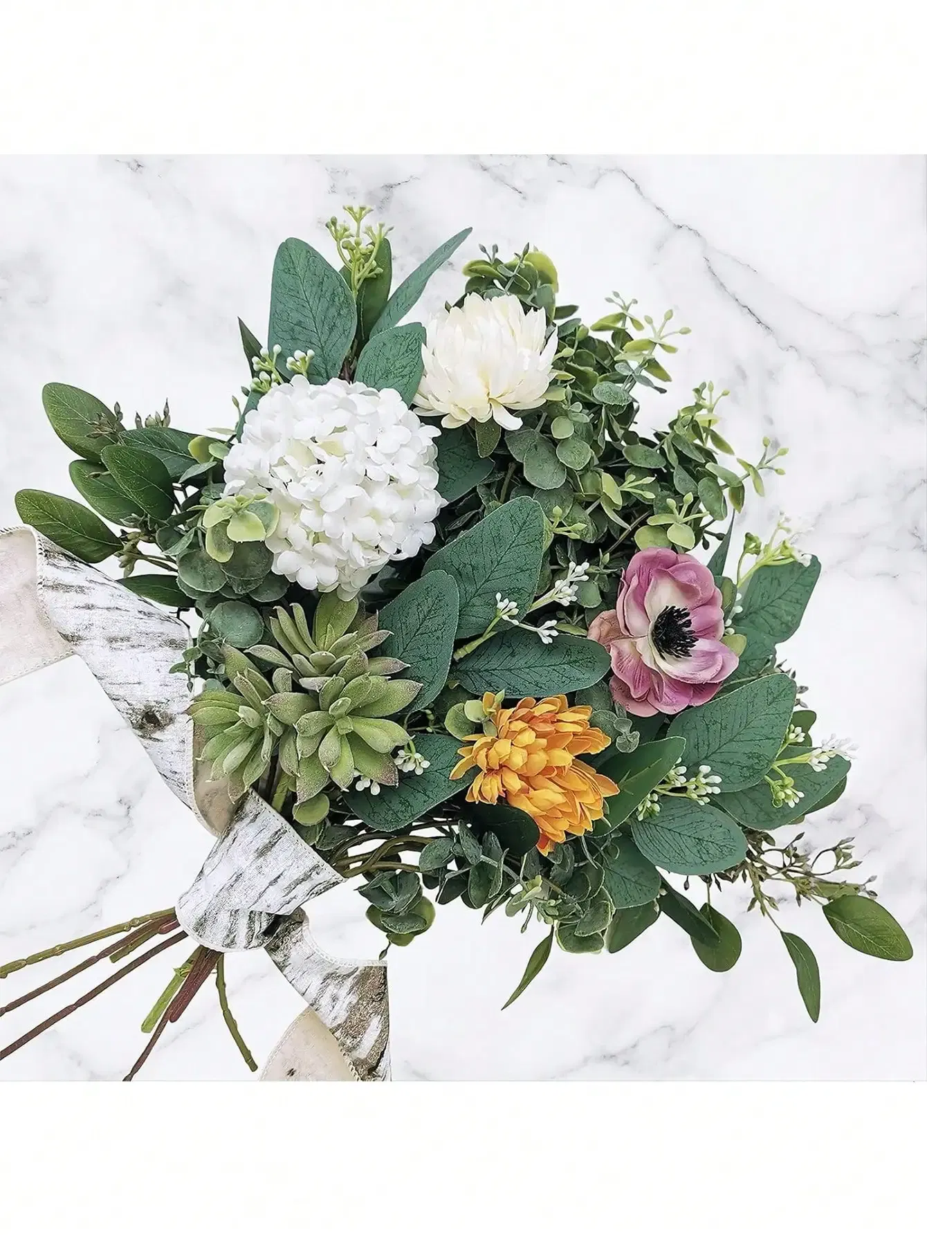 30 pieces of artificial eucalyptus leaf stem artificial silver coin eucalyptus greening wedding flower arrangement center