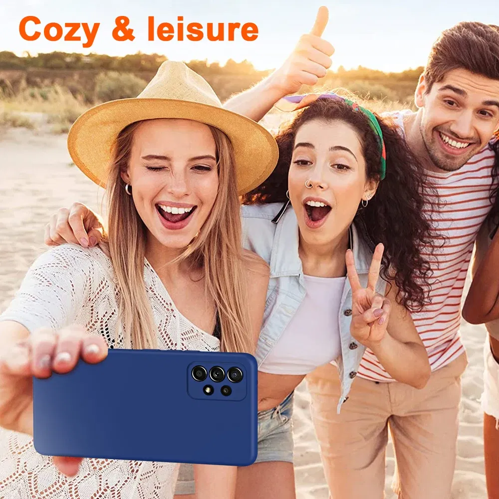 Color: Red, Material: PVC - Solid Silicone Protect Case For Samsung Galaxy A13 A23 A33 A53 A73 A12 A22 A32 A52 A52S A72 A04 A04S A14 A24 4G A34 A54 Cover