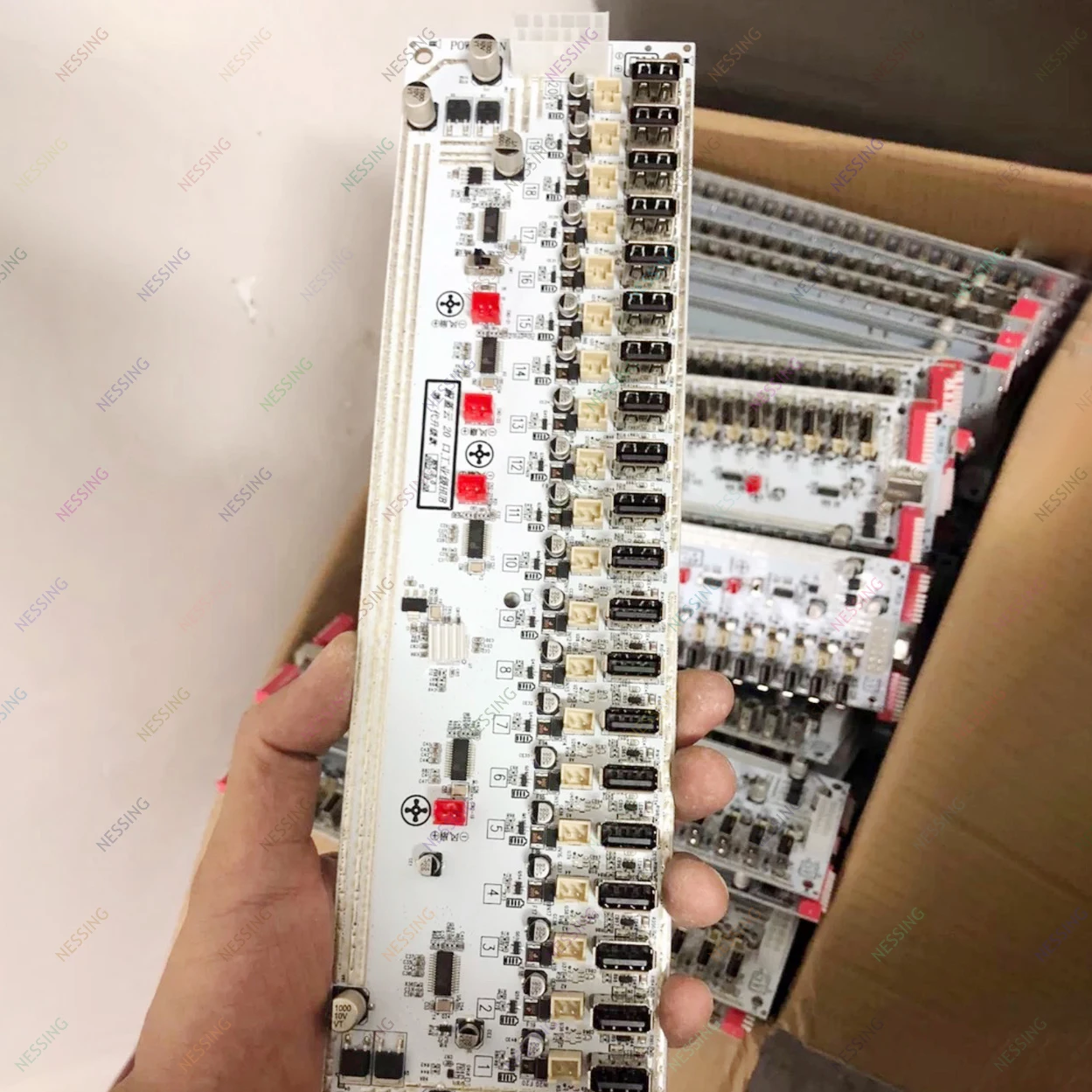 Color: Orange - Mobile Phone Group Control Equipment Motherboard Ethernet OTG USB Connection Independent Switch Smartphone USB Farm Mainboard
