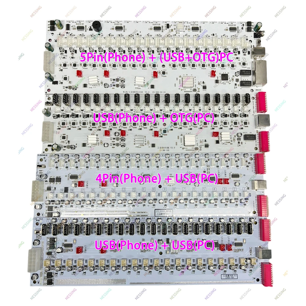 Color: Orange - Mobile Phone Group Control Equipment Motherboard Ethernet OTG USB Connection Independent Switch Smartphone USB Farm Mainboard