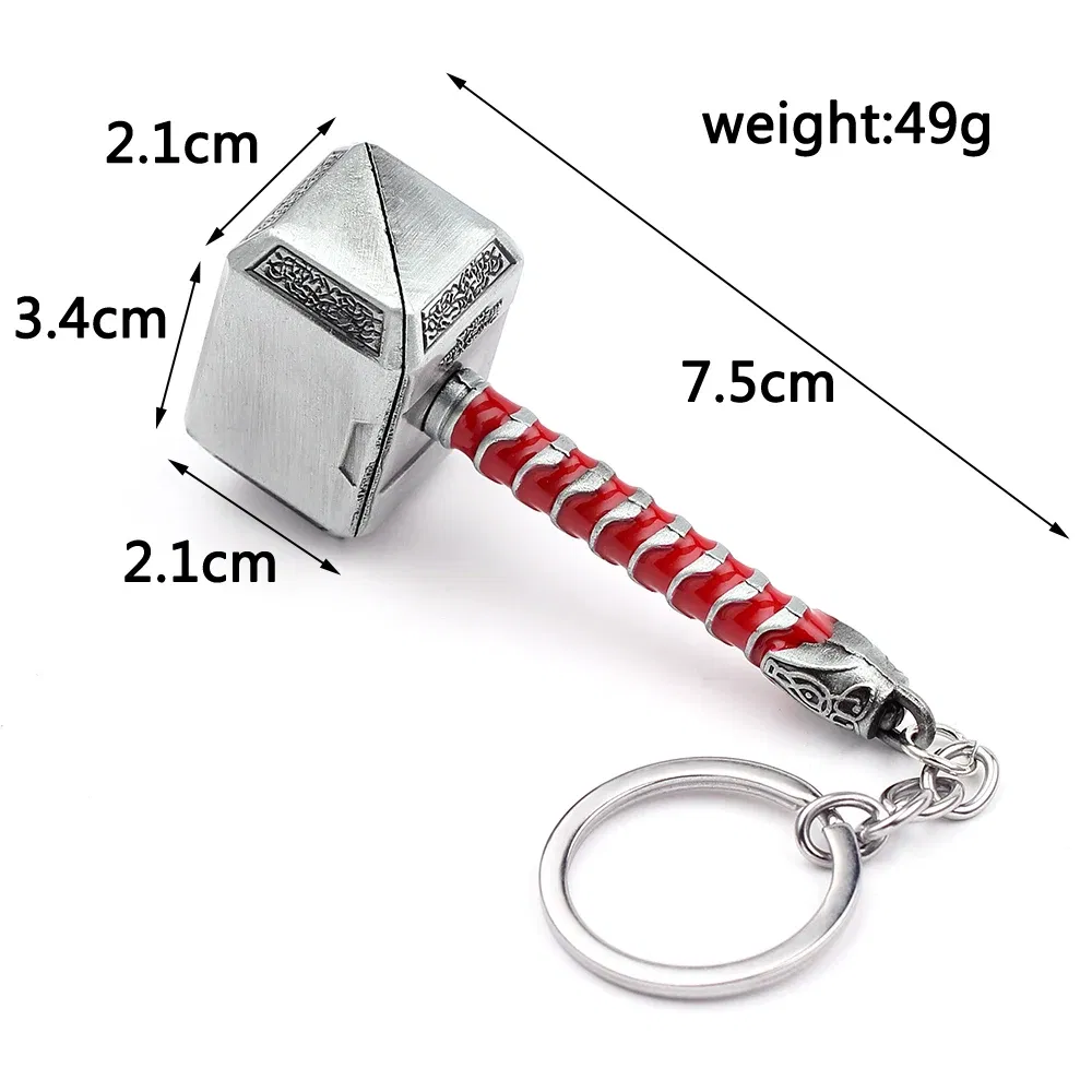 Color: PURPLE, Ships From: CHINA - Avengers Thor's Hammer Pendant Keychain Superhero Thor Odinson Opener Beer Bottle Openers Keyring Accessories