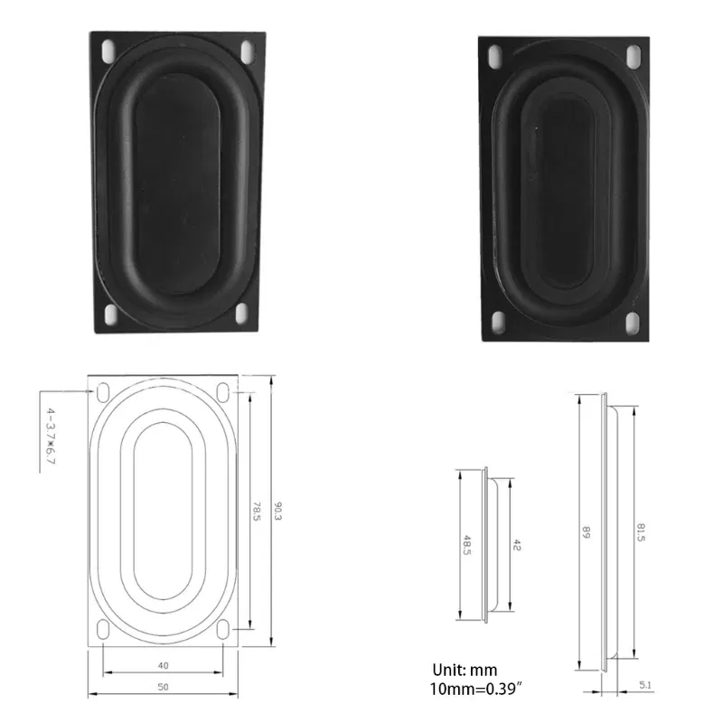 M2EC 2 Pieces Woofer Radiator Bass Passive Speaker Low Frequency Loudspeaker Diaphragm Vibration Plate DIY