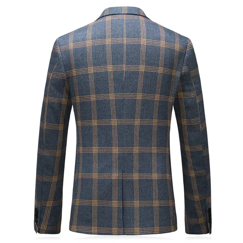 Color: SKY BLUE, Size: 4XL - High-End Three-Piece Men's Wedding Suit with Vest And Trousers Fashion Business Casual Groom's Dress All-In-One