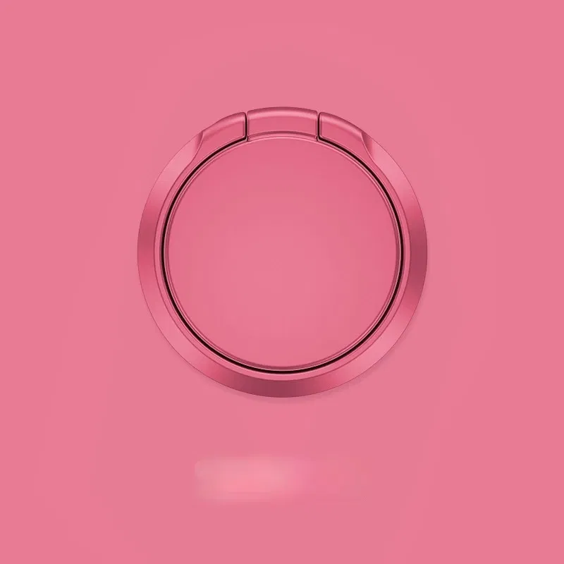 Color: Sapphire - Metal 360 Degree Rotation Mobile Phone Holder Holder Stand Ring Buckle Creative Gift Universal Lazy Car Holder Round Liquid New