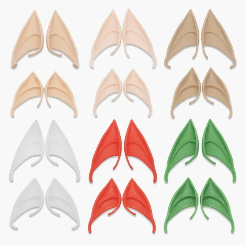 Color: VIOLET/?«?—?…° - 1Pairs Cosplay Latex Fairy Angel Elf Ears Halloween Masquerade Party Costumes Halloween Party Decoration Supplies Photo Props