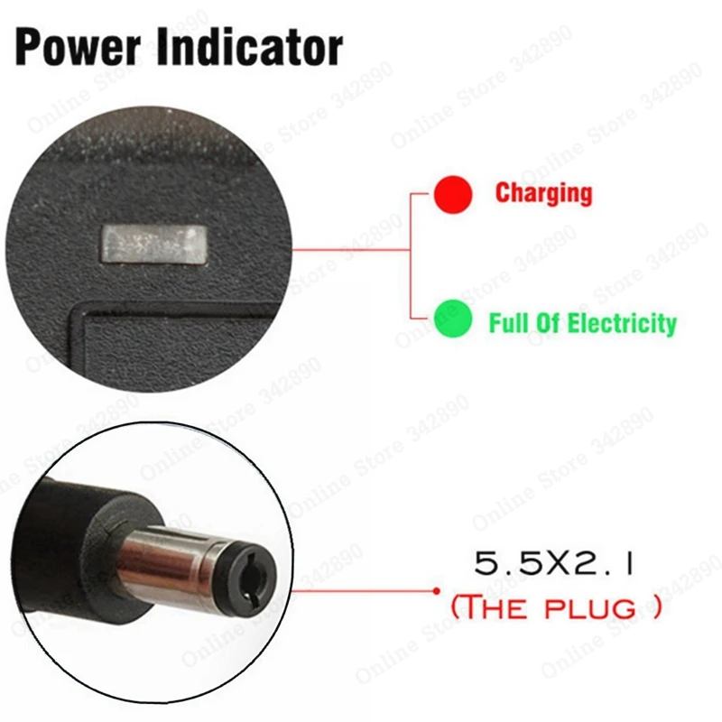 Socket Standard: EU - 54.6V 2A charger for 48v Li-ion battery suitable for ebike scooter hoverboard balance bicycle DC5525 Connector
