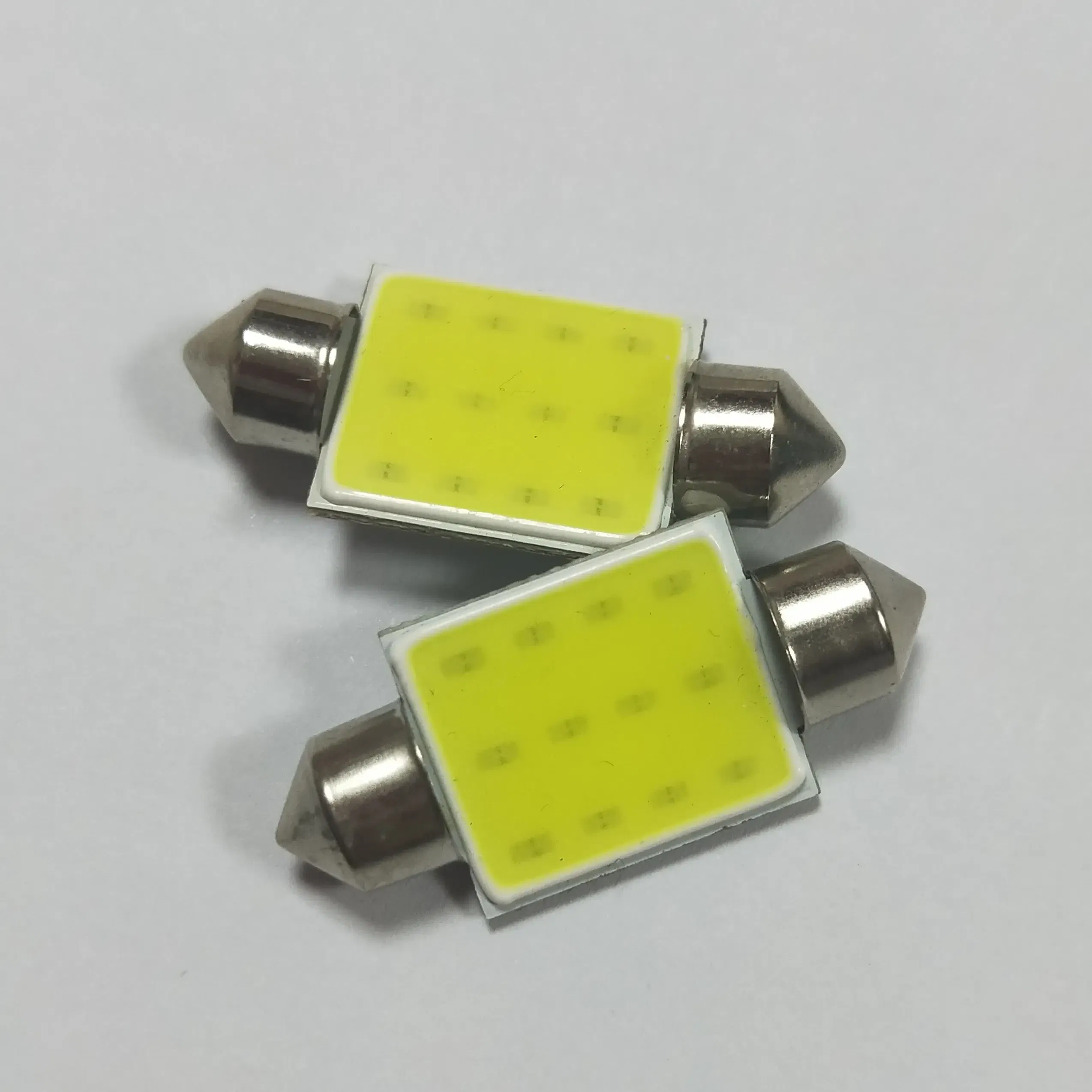 2PCS COB Festoon Led Light 31mm C5W Car License Plate Lamp Interior Dome Reading lights Trunk Tail Parking Bulb White 24V 6500K
