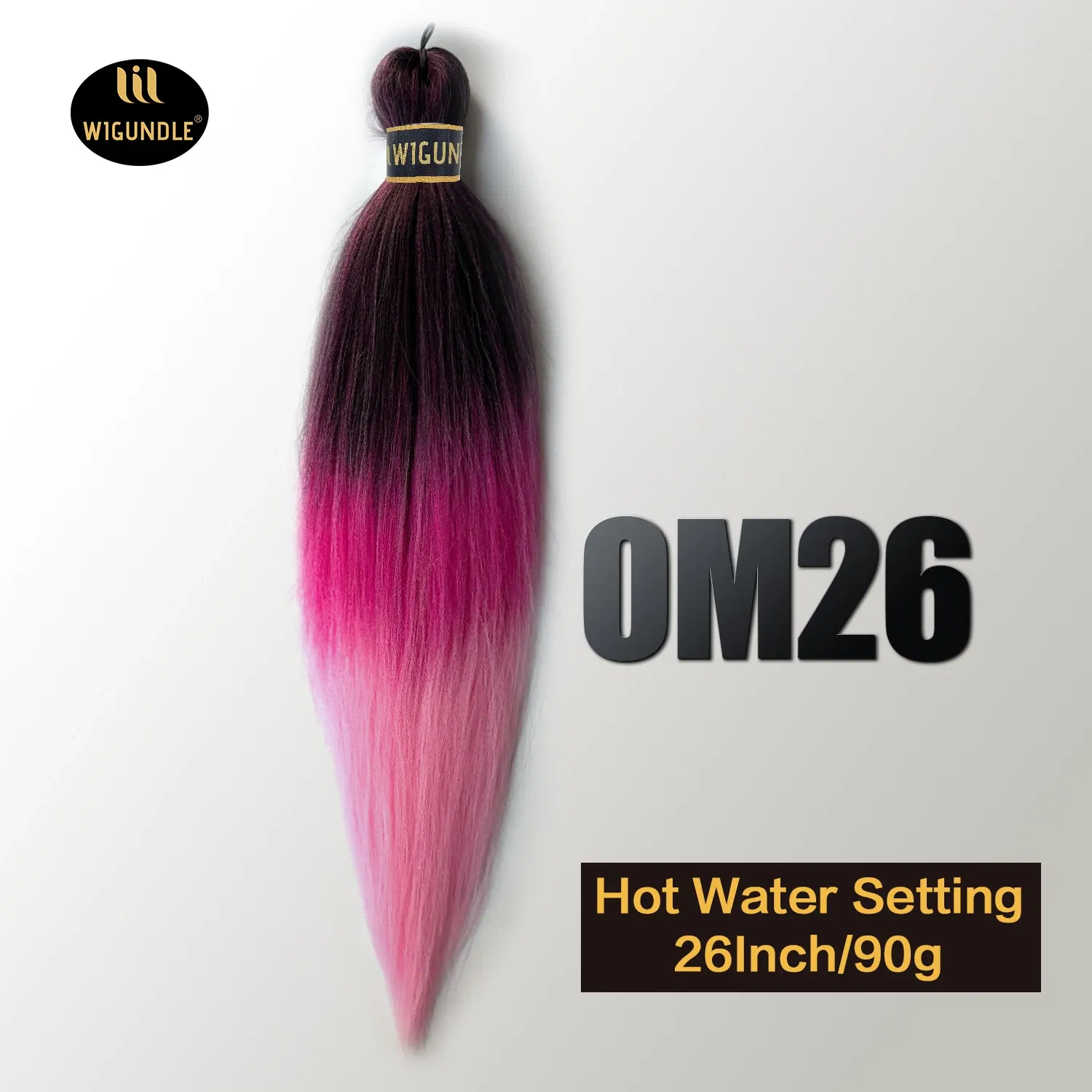 Color: #12, Stretched Length: 26inches, Bulk Buy: 1Pcs/Lot - Kanekalon 26inch Hot Water Set Pre Stretched Jumbo Braiding Hair Box Twist Braids Synthetic Hair Extensions For Women Soft Yaki