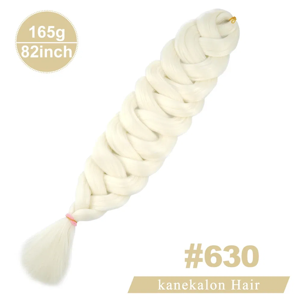 Color: WHITE, Stretched Length: 32inches, Ships From: CHINA, Bulk Buy: 1Pcs/Lot - Synthetic Braiding Hair Wholesale 82Inch 165g Ombre Braiding Hair Packs Jumbo Braid Hair For Women DIY Hairstyle Blue Grey