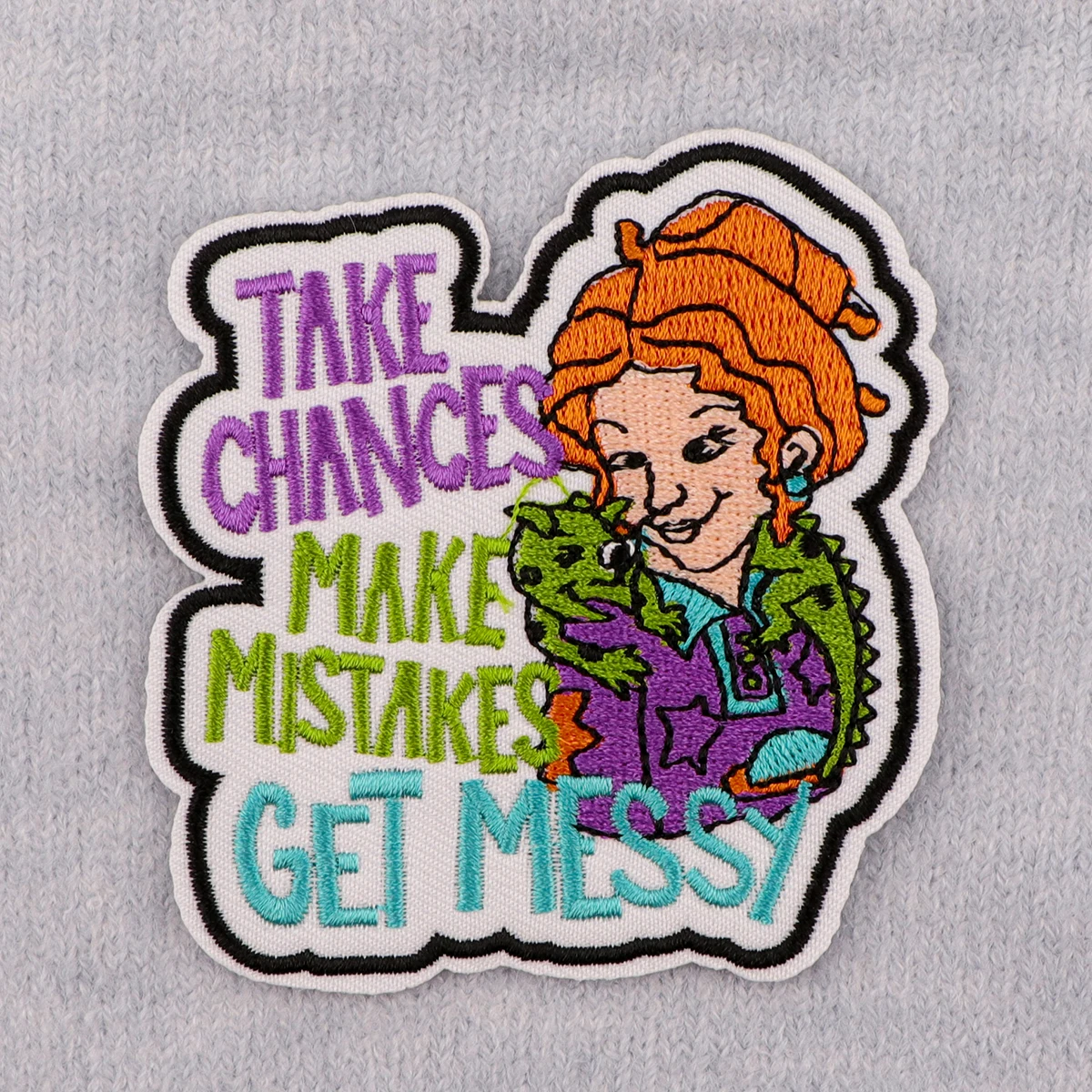 Cartoon Girl Embroidery Patch Funny School Bus Iron On Patches For Clothing Thermoadhesive Patches On Clothes DIY Sew Badges