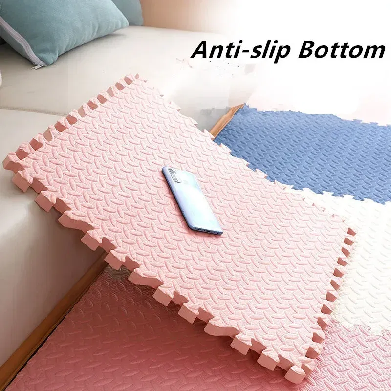 Color: Orange - Baby Mat 6PCS 30x30cm Tatame Play Mats Thick 2.5cm Baby Game Mat Tatames Foot Mat Floor Mat Puzzle Mat Playmat Baby Playroom Mat
