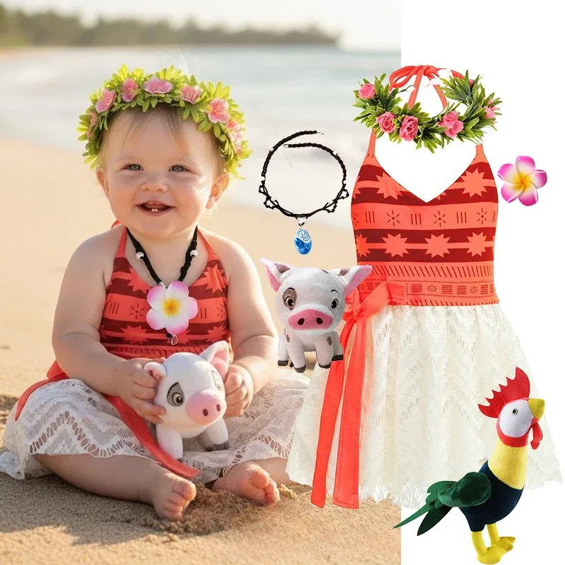 Color: SKY BLUE, Kid Size: 12 - Little Girls Cospaly DISNEY Moana Kids Two Pcs Set Top +Pants Infant Vaiana Role Play Festival Princess Costume Casual Clothes