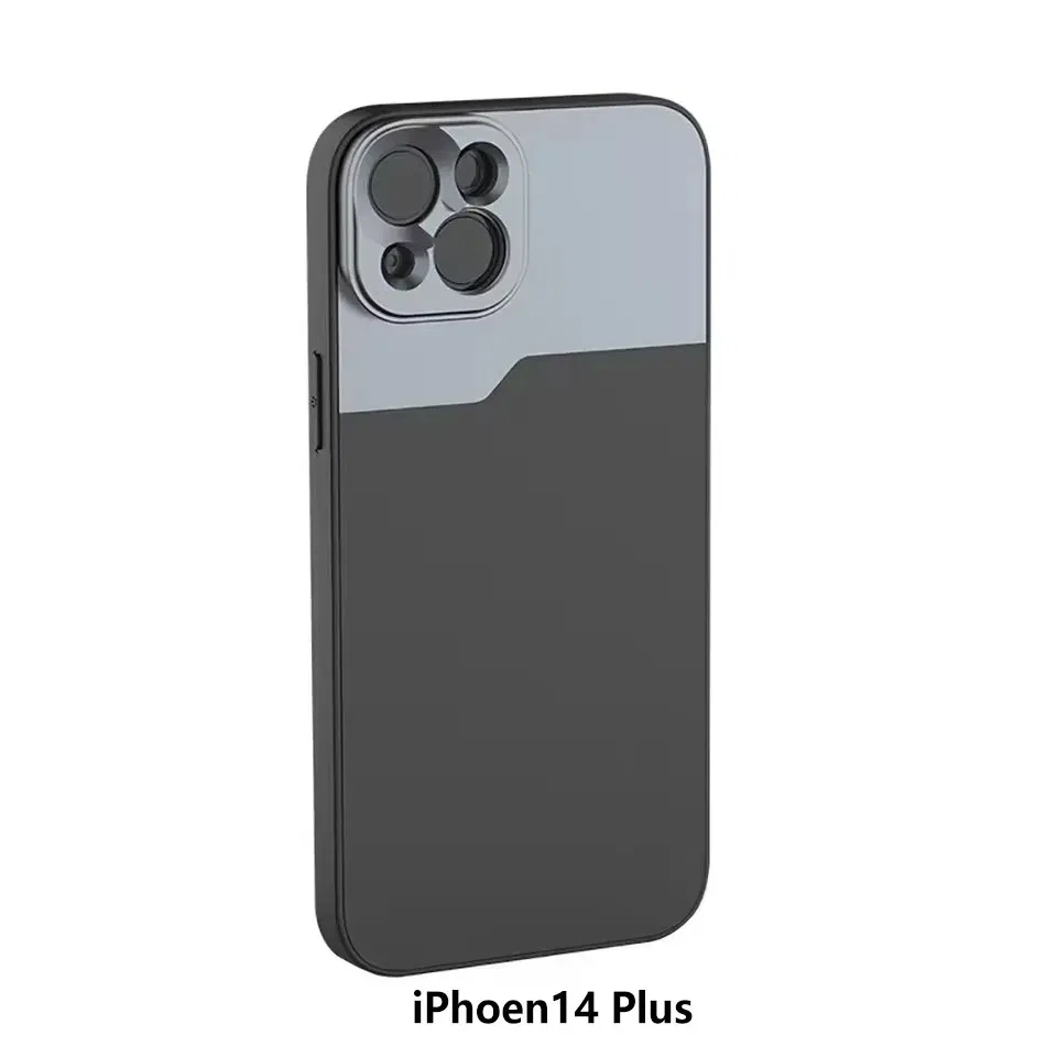 Color: WHITE - 17MM Thread Phone Case for iPhone 14 15 16 Plus Pro Max Anamorphic Macro Wide Angle 17MM Lens Mount Phone Case for Ulanzi Kaise