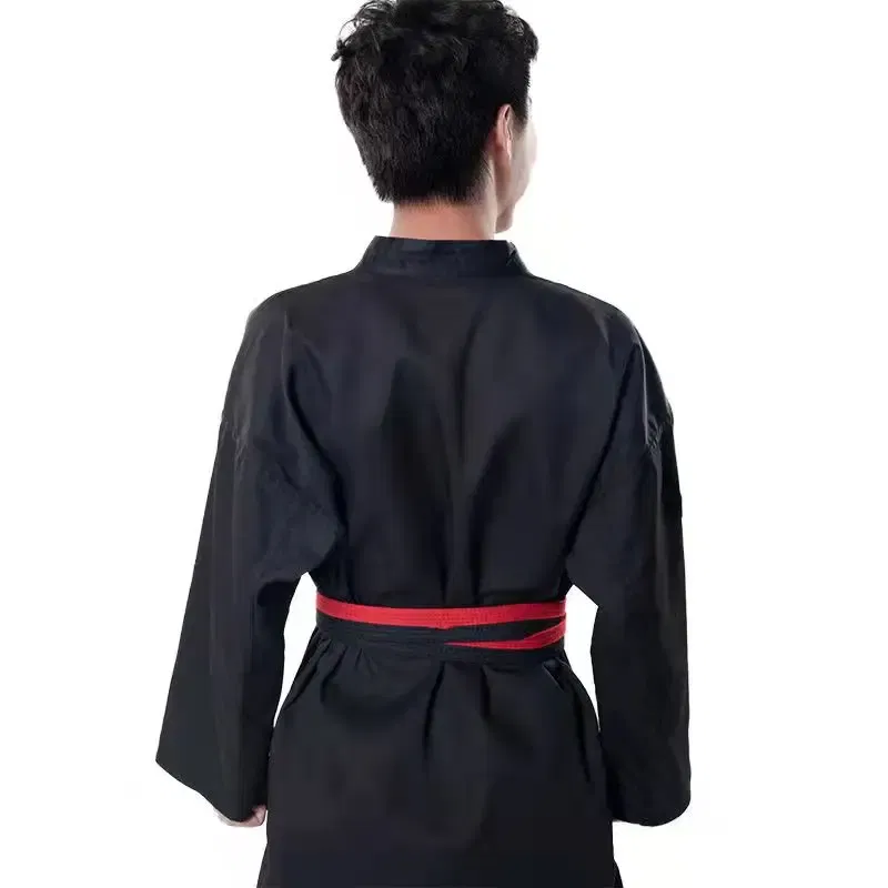 Color: Black, Size: L - High Quality Black Taekwondo Dobok Training Taekwondo Suits Embroidery Uniforms Poomsae Dobok WTF Approved Size 140-190cm