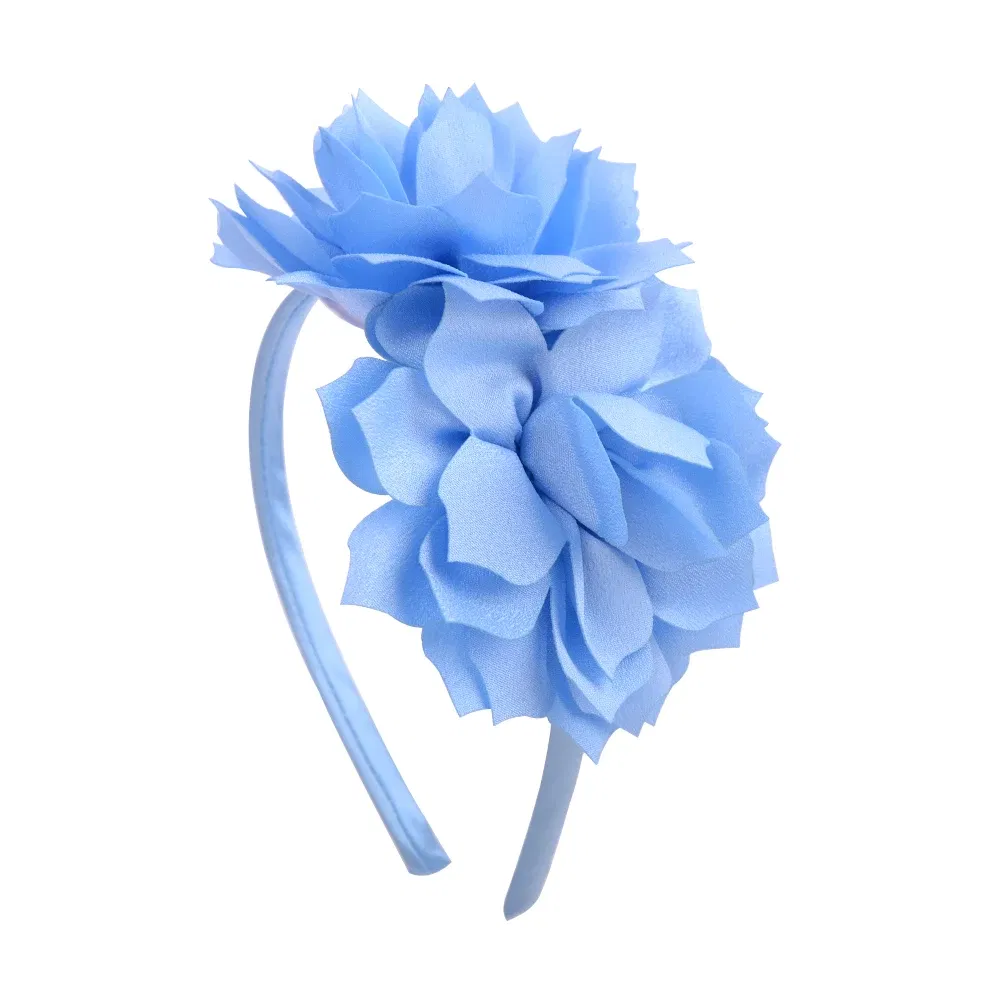 Color: Chocolate - 1 Piece Ribbon Handmade Hair Bows Hairbands for Baby Girls 20 Colors Cute Bowknot Solid Headband Headwear Baby Hair Accessories