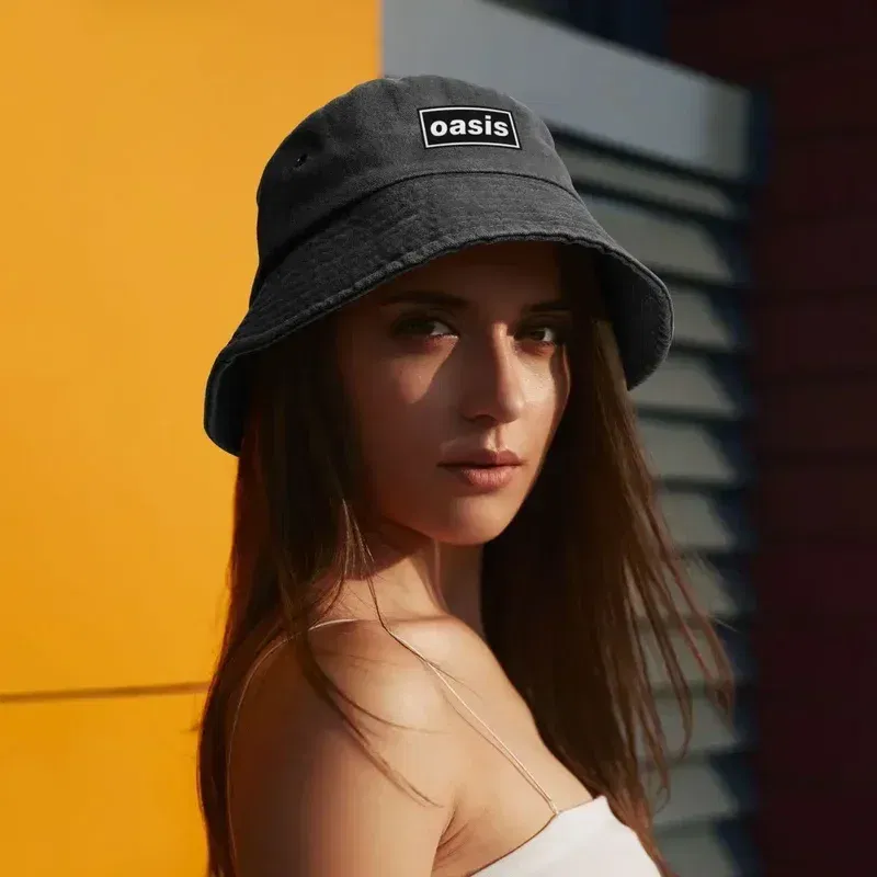 Color: black - Y2K Dont Lock Back In Anger***-$$Band-*******************OASIS Bucket Hat