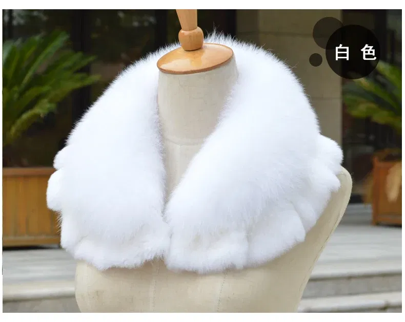 Fox fur collar female o-neck autumn and winter fur muffler scarf rex rabbit hair shawl collar free shipping S130