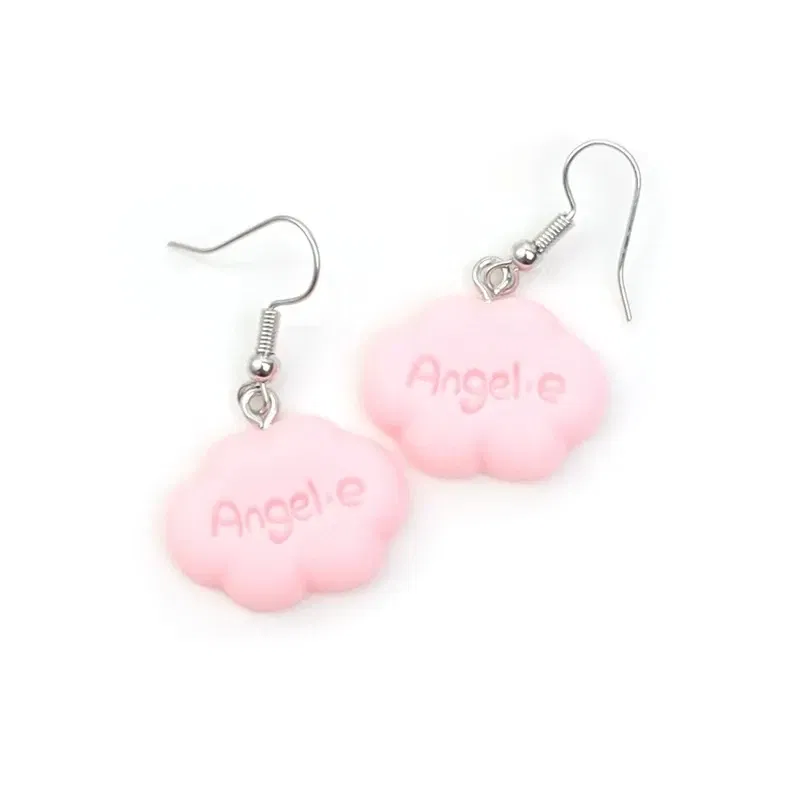 Metal Color: brownish yellow - Ultra-Low New Fashion Cute White Cloud Stud Earrings Delicate Mushroom Clouds for Women Girls Ear Jewelry Wholesale Gifts Bear