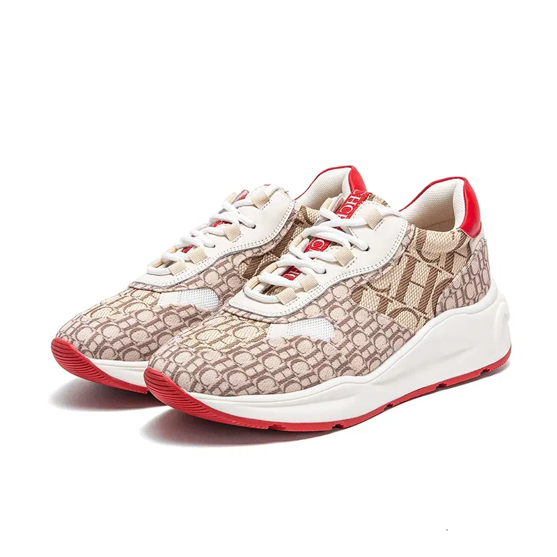 Color: Khaki, Shoe Size: 40 - Alphabet Print Design New Women's Flat Shoes Simple Versatile Lightweight Comfortable Fashion Women's Casual Shoes