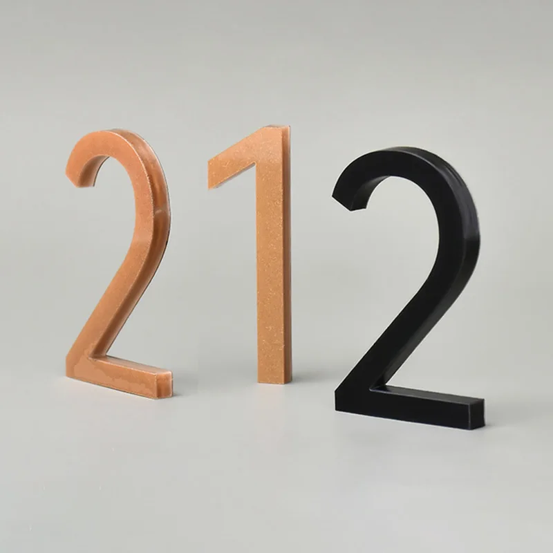 Color: Black, Size: 40x30cm - Self Adhesive Address Plaque Mailbox Sign House Address Acrylic Door 3d Number Sticker Plate Number