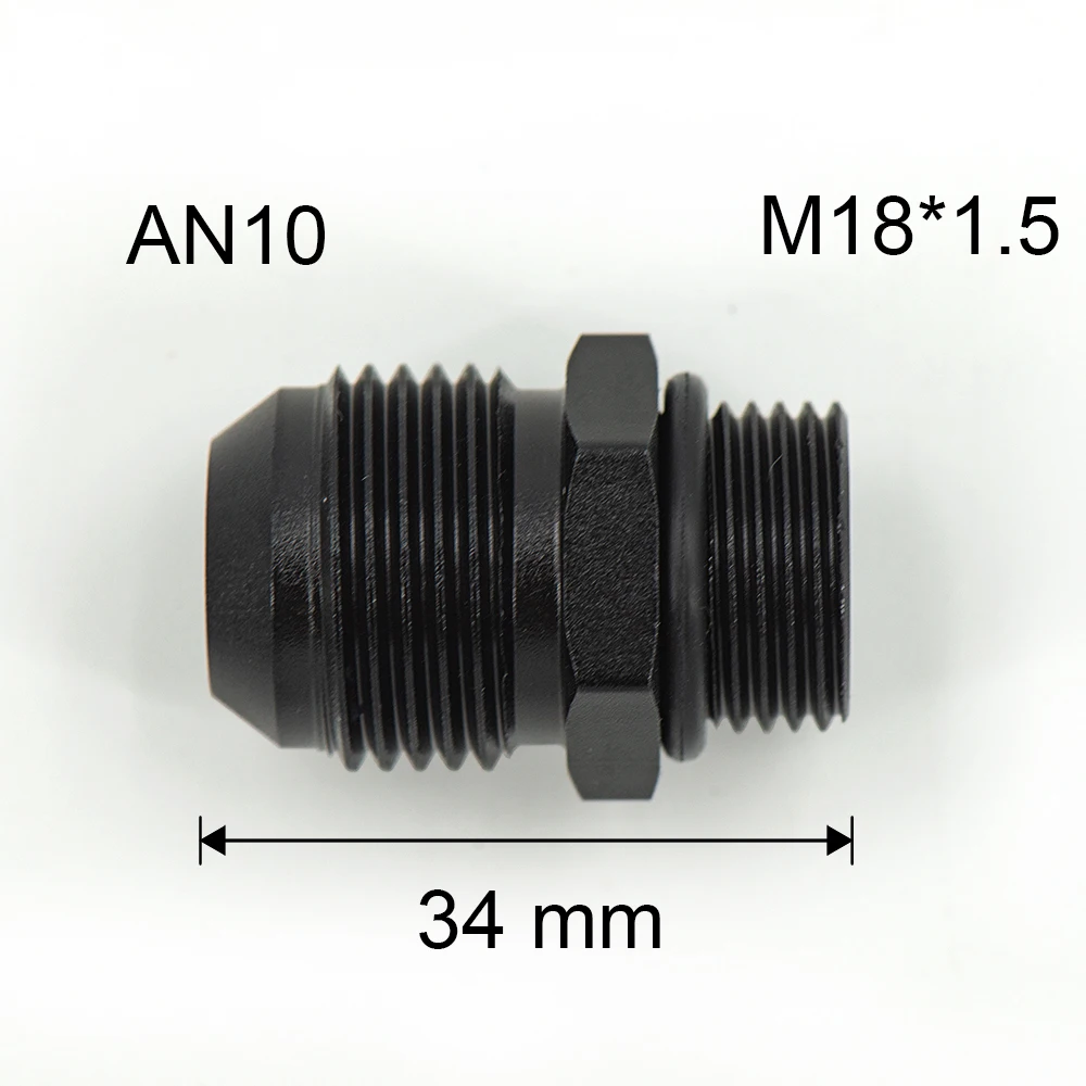 Color: WHITE - Aluminum Straight Adapter Oil Cooler Fitting AN10 To M16*1.5, AN10 To M18*1.5,AN8 AN10 To M12*1.25