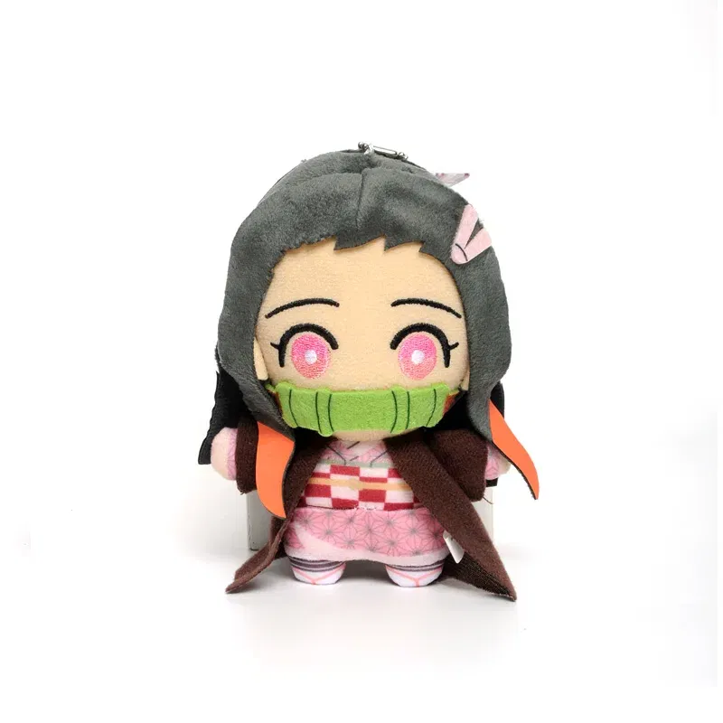 Color: MistyRose, Height: 11cm-30cm - 15cm Japan Anime Demon Slayer Akaza Rui Iguro Obanai Tanjirou Kamado Nezuko Agatsuma Zenitsu Plush Toys Doll Peluche Gift