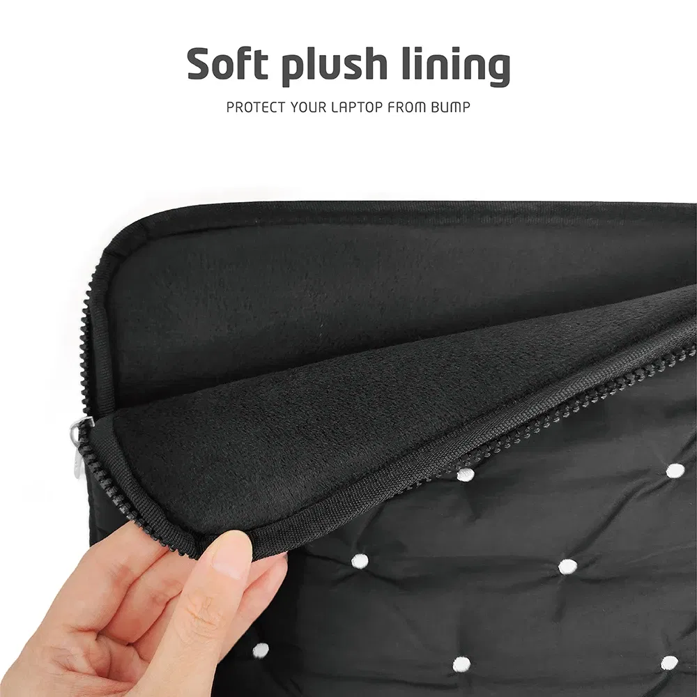 Color: Beige, Size: 14-inch - Laptop bag for macbook air 13 case 13-14 Inch puffy notebook pouch 15-16Inch Cute laptop sleeve 9-11 Inch Tablet Sleeve girl bag