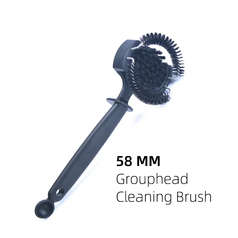 Color: Brown - 51/58mm Coffee Machine Brush Cleaner Removable Coffee Maker Espresso Group Head Semi-automatic Kitchen Cleaning Tool
