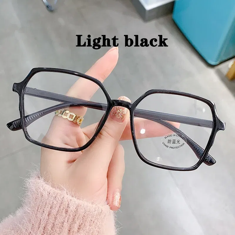 Frame Color: black, Ships From: CN - Transparent Computer Glasses Frame Women Men Anti Blue Light polygon Eyewear Blocking Glasses Optical Spectacle Eyeglass