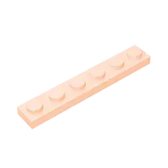 Color: NAVY - Gobricks GDS-505 Plate 1 x 6 compatible with lego 3666 pieces of children's DIY building block Particles Plate DIY