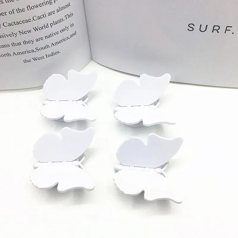 Color: WHITE - 2pcs 360 Degree Phone Ring Stand Holder Butterfly Bling Glitter Universal Butterfly Wing holder finger ring holder