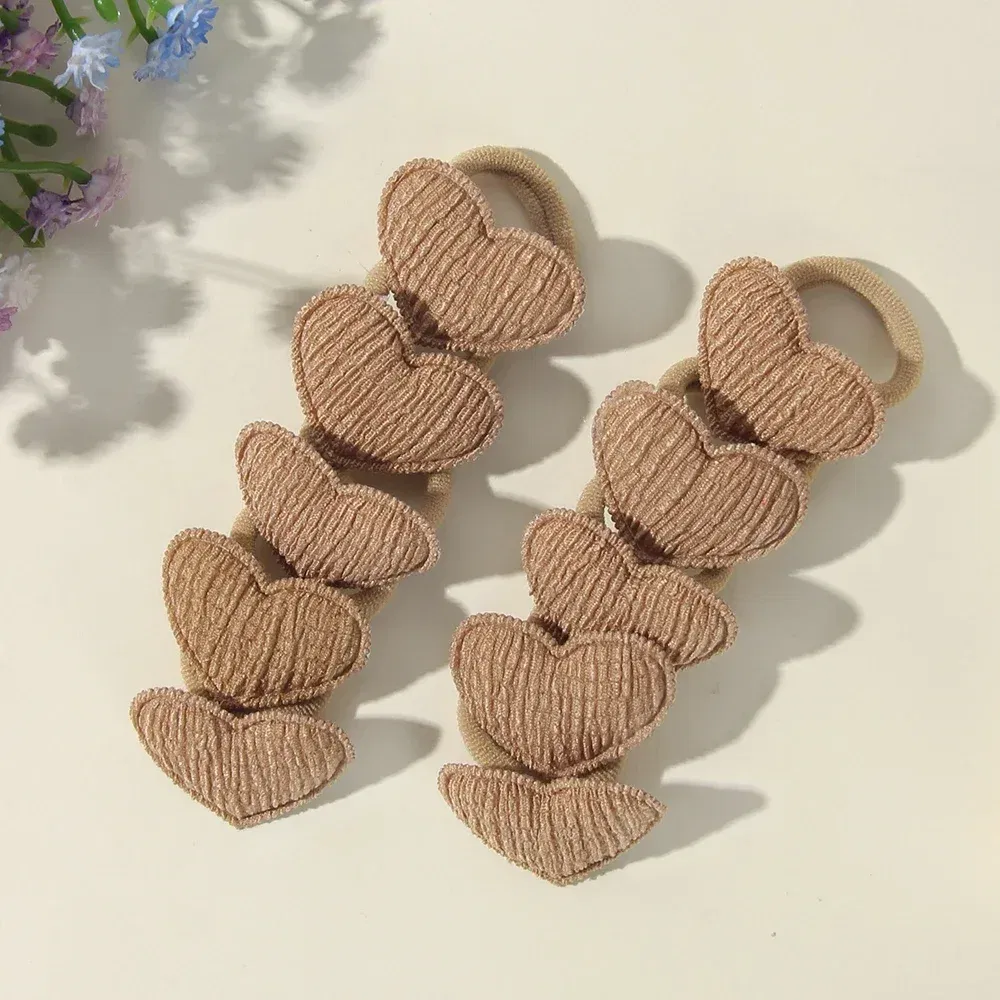 Color: Red - 10/30pcs girls star butterflies children's hairband harmless hair cute towels rope ponytail rack children's rubber band headwear
