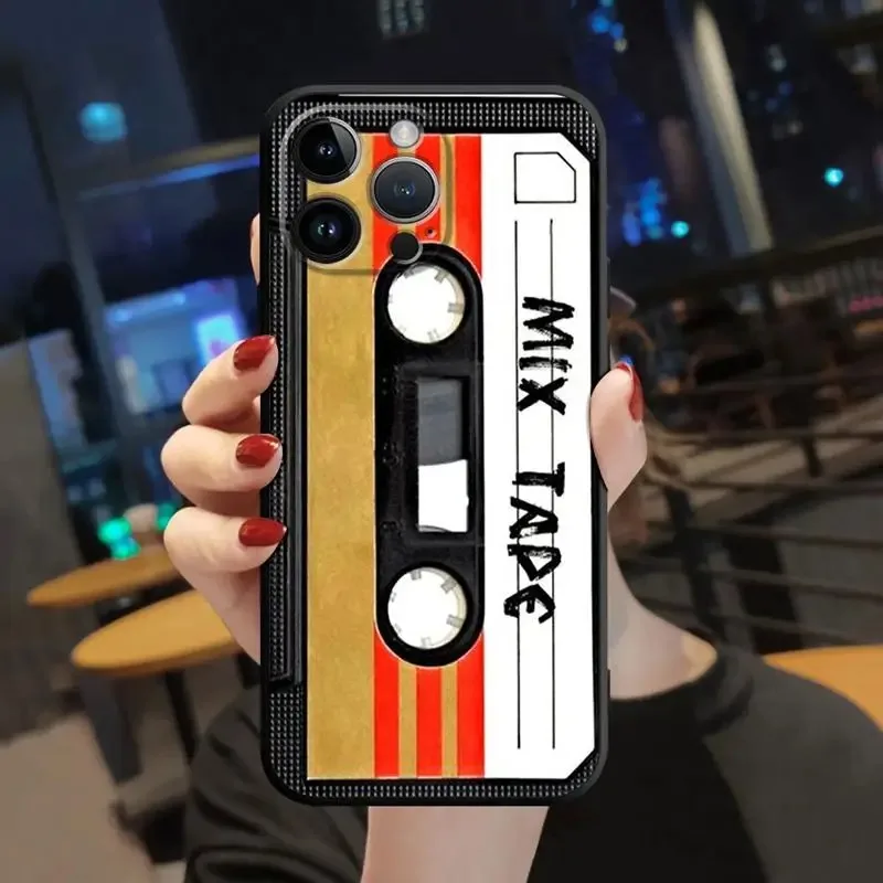 Color: Brown, Material: Neoprene - Magnetic Radio Tape Cassette Pattern Phone Case For Samsung Galaxy S10 S20 S21 S22 S23 S24 FE Plus Ultra Note 20 Phone Cover