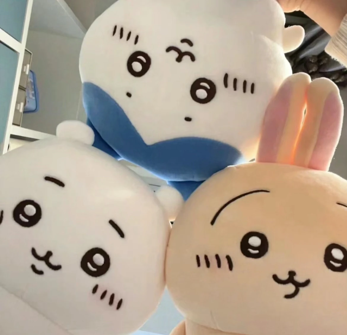 Color: FireBrick - 10CM Chiikawa Pajama Plush Pendant Keychain Cartoon Usagi Hachiware Usachi Doll Pendant Keychains Chiikawa Plush Doll Toys Gifts